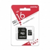 Карта памяти Smartbuy MicroSDHC 16GB Class10 LE+адаптер
